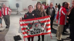 Con Silvia Muriel, directiva del Athletic.