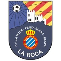 Escudo del Club de Fútbol La Roca Penya Blanc-Blava